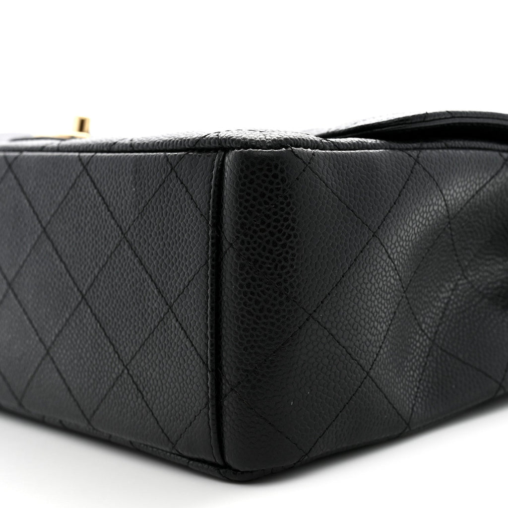 Caviar Quilted Maxi Double Flap Black