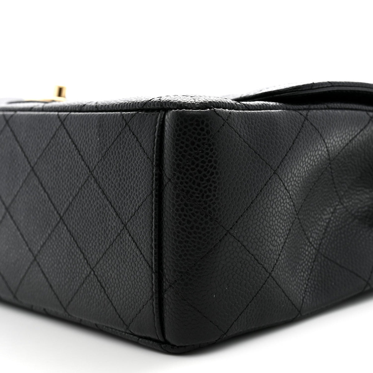 Caviar Quilted Maxi Double Flap Black