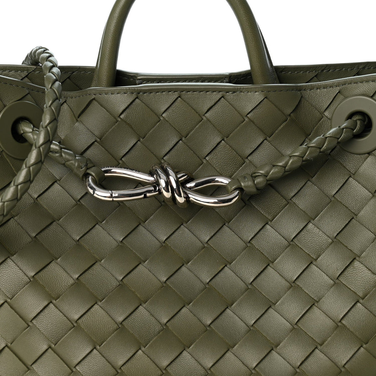 Nappa Intrecciato Small Andiamo Shoulder Bag Pickle