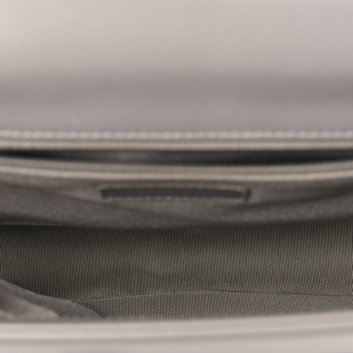 Lambskin Quilted Large Boy Flap Grey