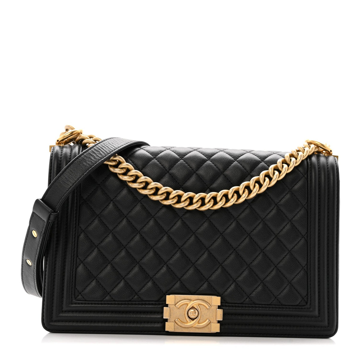 Caviar Quilted New Medium Boy Flap Black