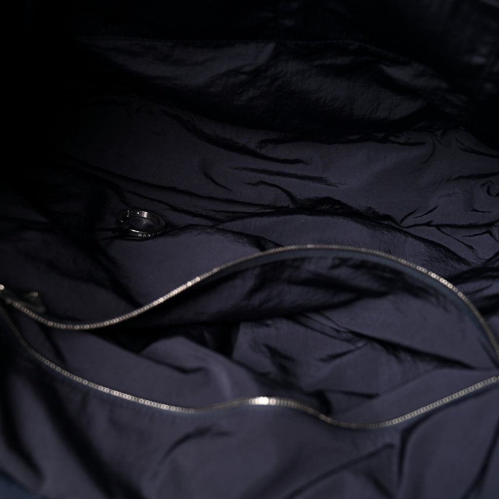 Nylon Intrecciato Padded Tech Maxi Large Arco Tote Navy Blue