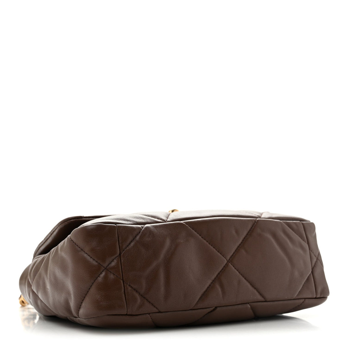 Lambskin Quilted Medium Chanel 19 Flap Dark Brown
