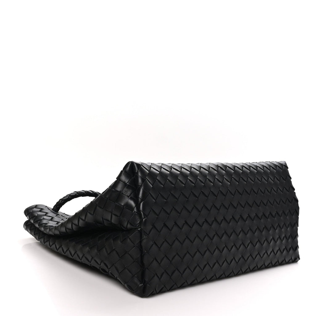 Nappa Intrecciato Large Andiamo Shoulder Bag Black