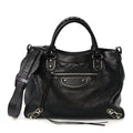Chevre Silver Metallic Edge Hardware Velo Black