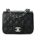 Caviar Quilted Mini Square Flap Black