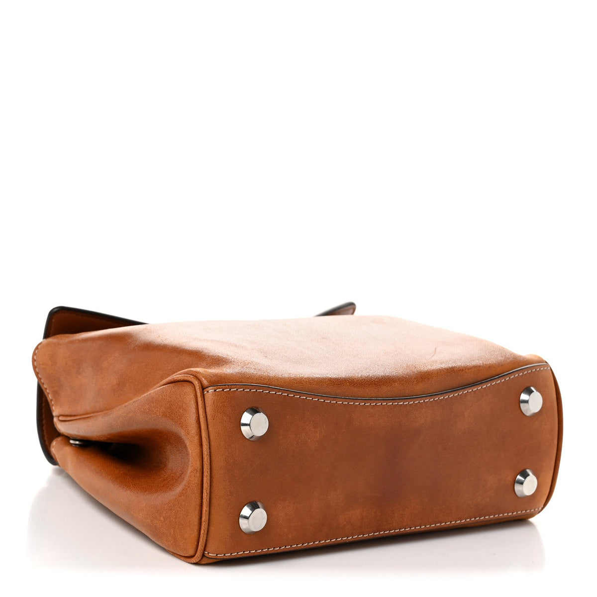 Vegetable Tanned Lambskin Mini Rodeo Top Handle Handbag Tan Cowboy