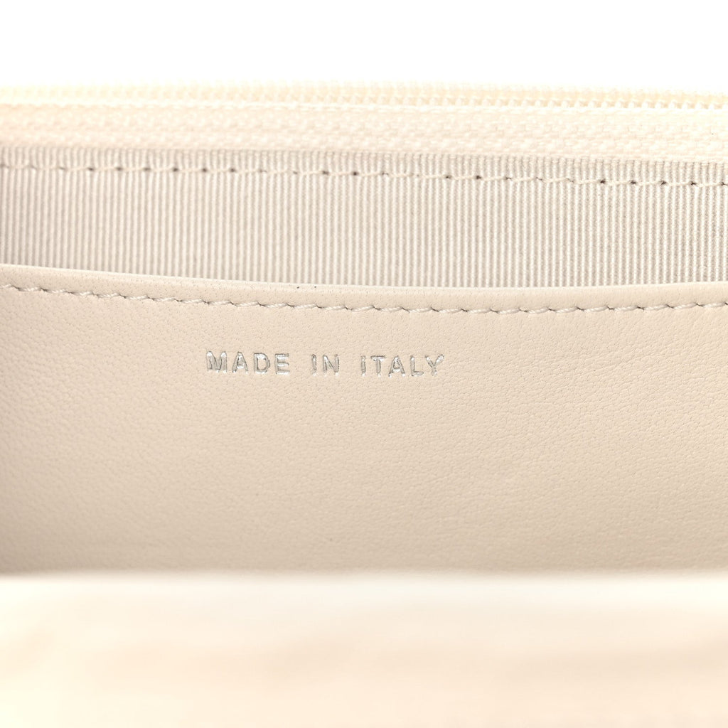 Lambskin Reissue Wallet On Chain WOC White
