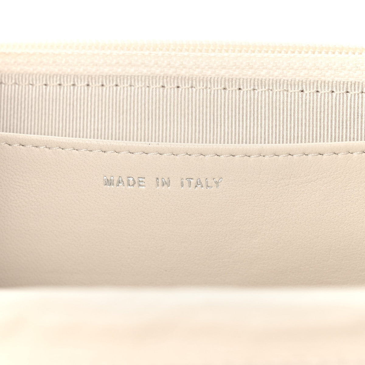 Lambskin Reissue Wallet On Chain WOC White