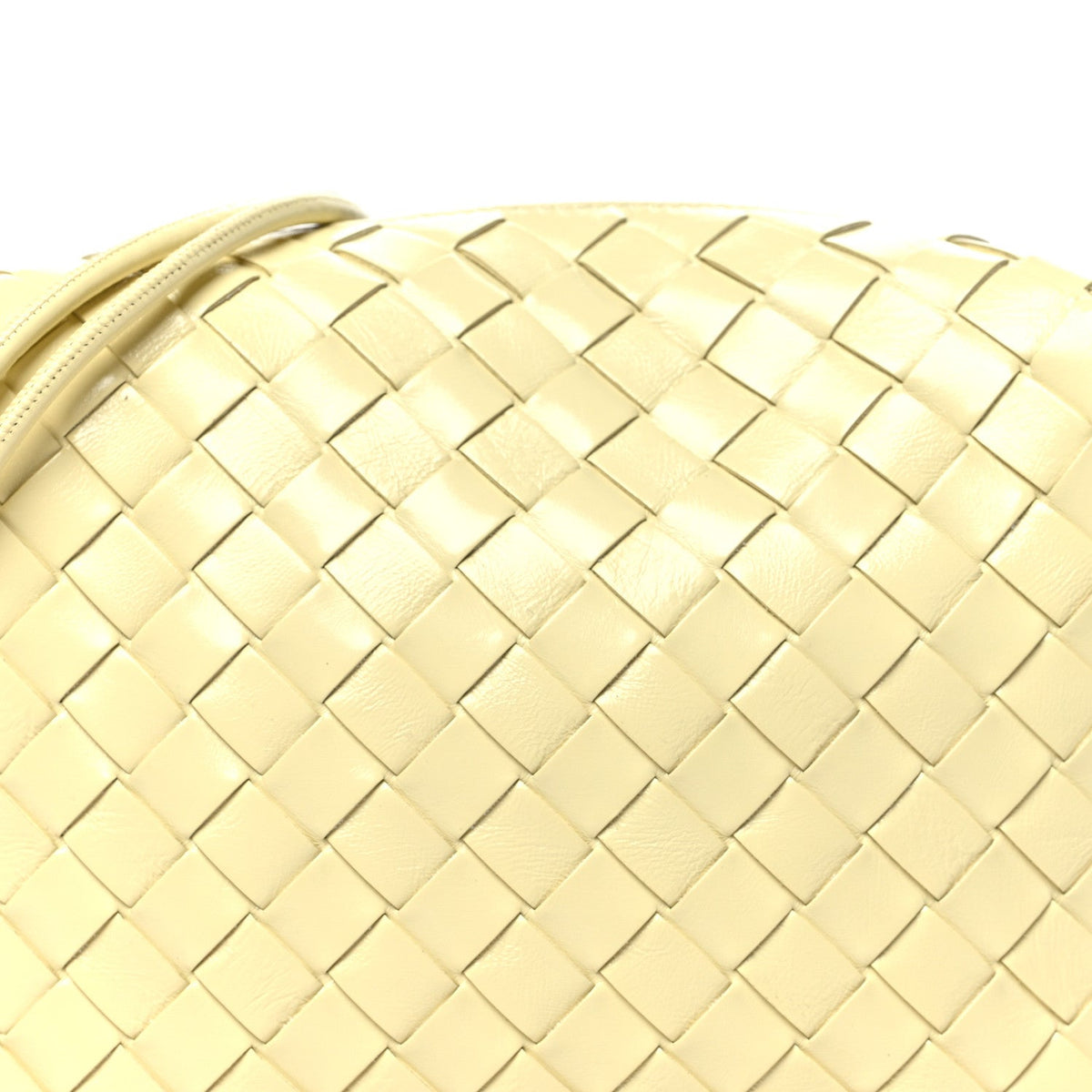 Polished Nappa Intrecciato Knot Small Loop Camera Bag Zest Washed