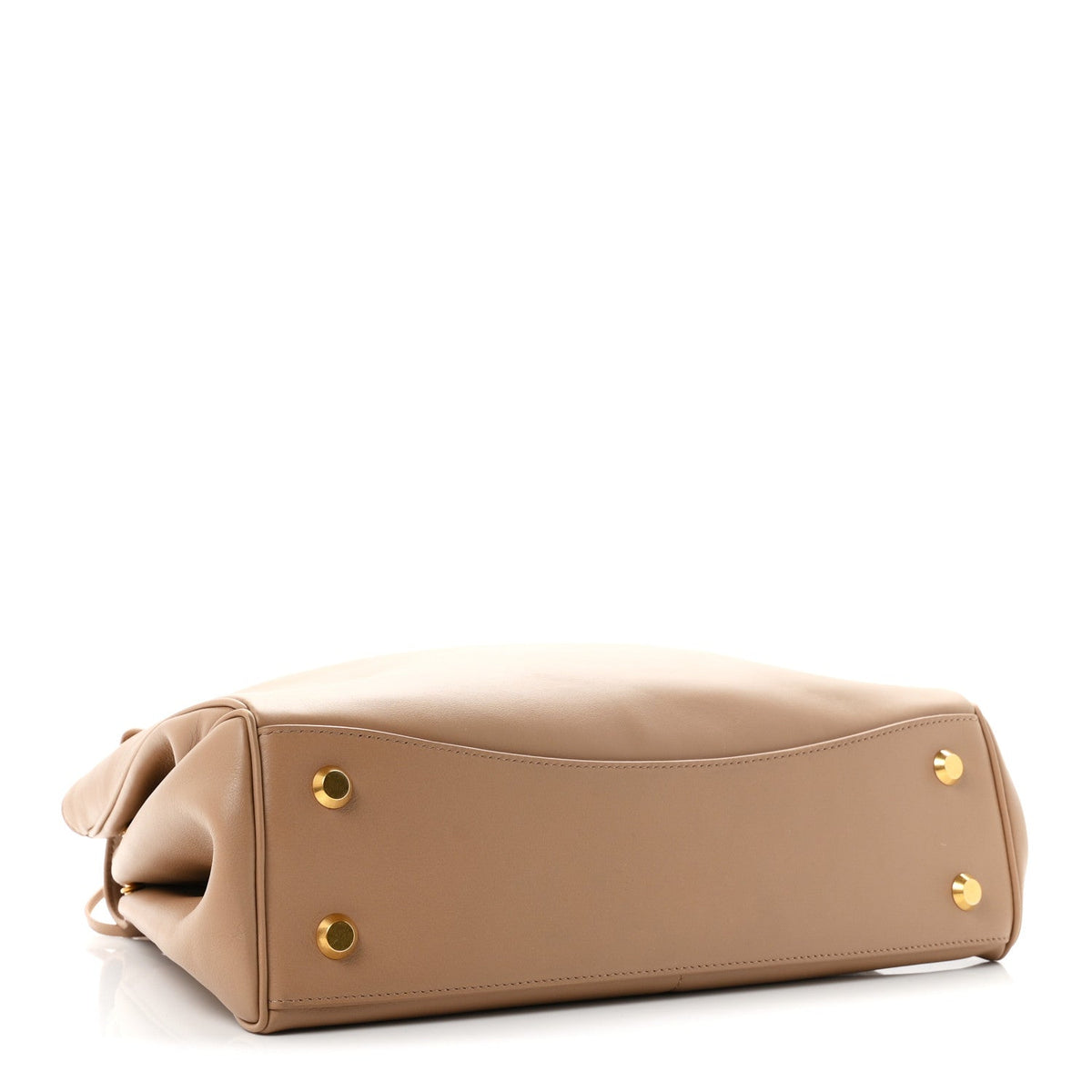 Smooth Calfskin Medium Rodeo Top Handle Handbag Latte