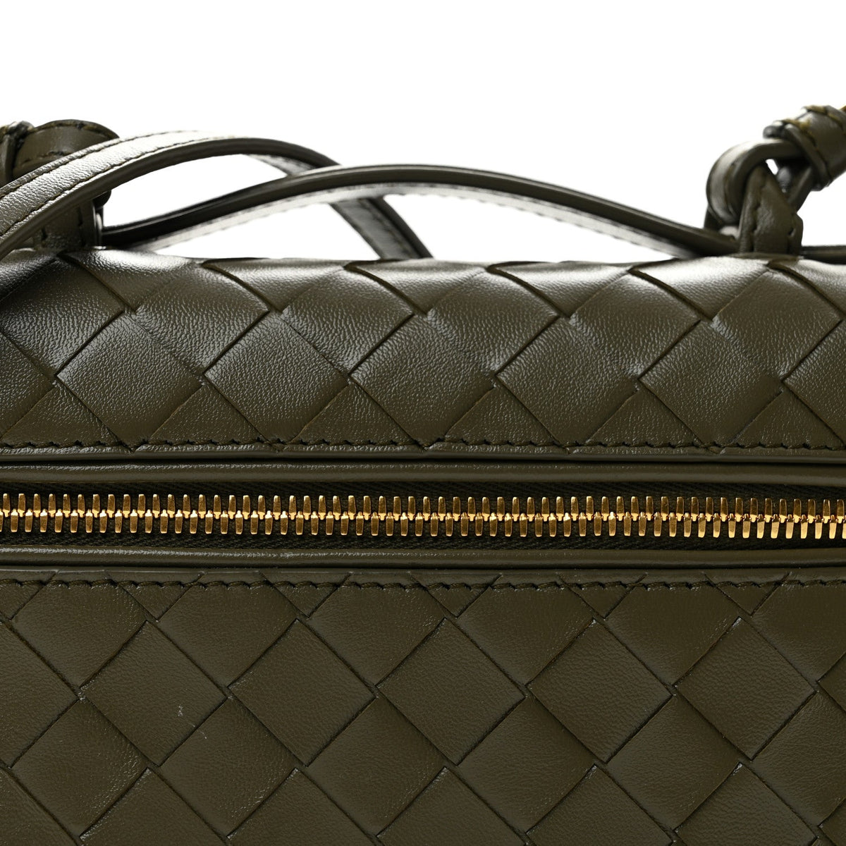 Calfskin Intrecciato Bang Bang Vanity Case Cypress