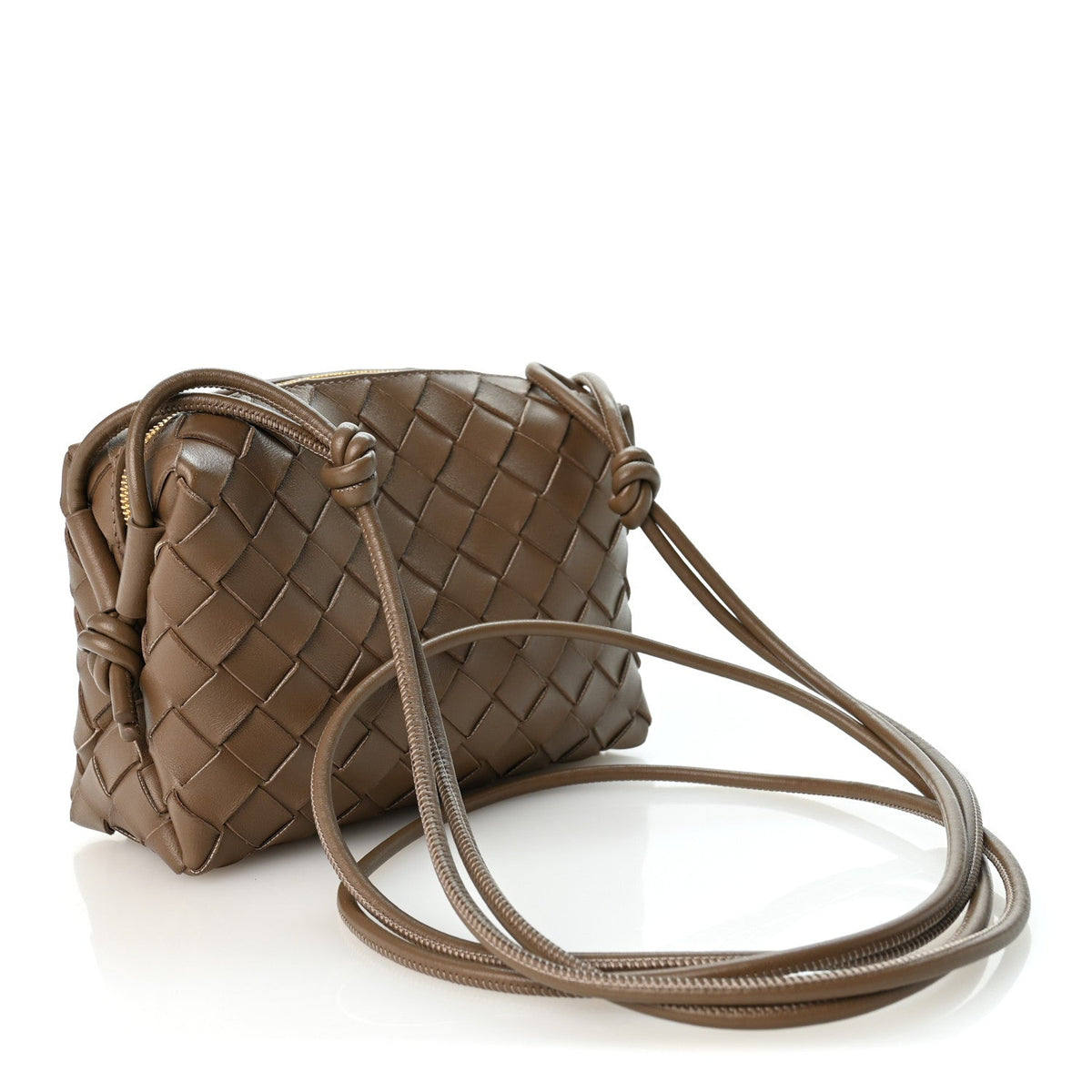 Nappa Intrecciato Mini Loop Camera Bag Pinecone