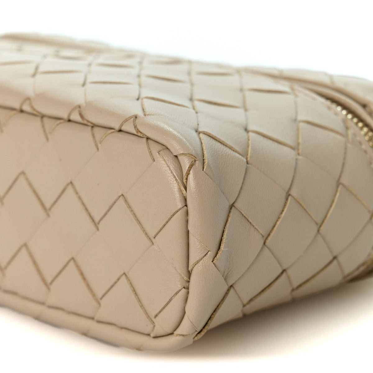 Calfskin Intrecciato Bang Bang Vanity Case Ecru