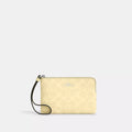Coach Outlet Corner Zip Wristlet In Signature Canvas