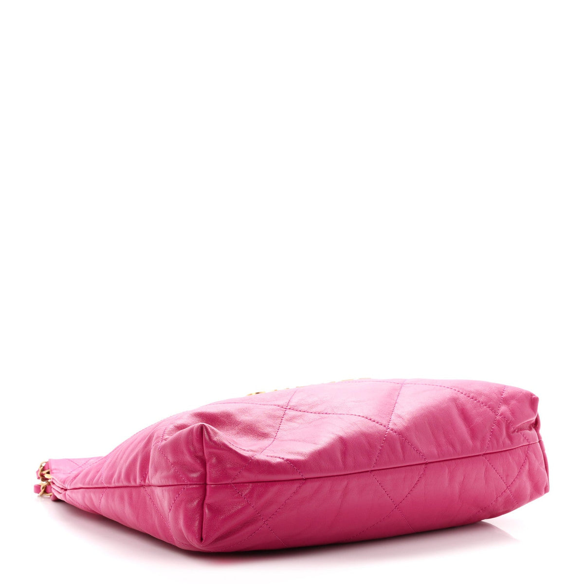 Shiny Calfskin Quilted Small Chanel 22 Fuchsia