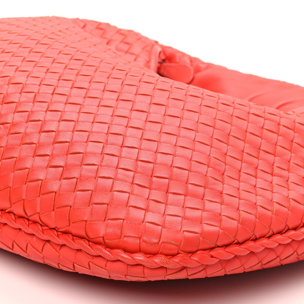 Nappa Intrecciato Large Veneta Hobo Red