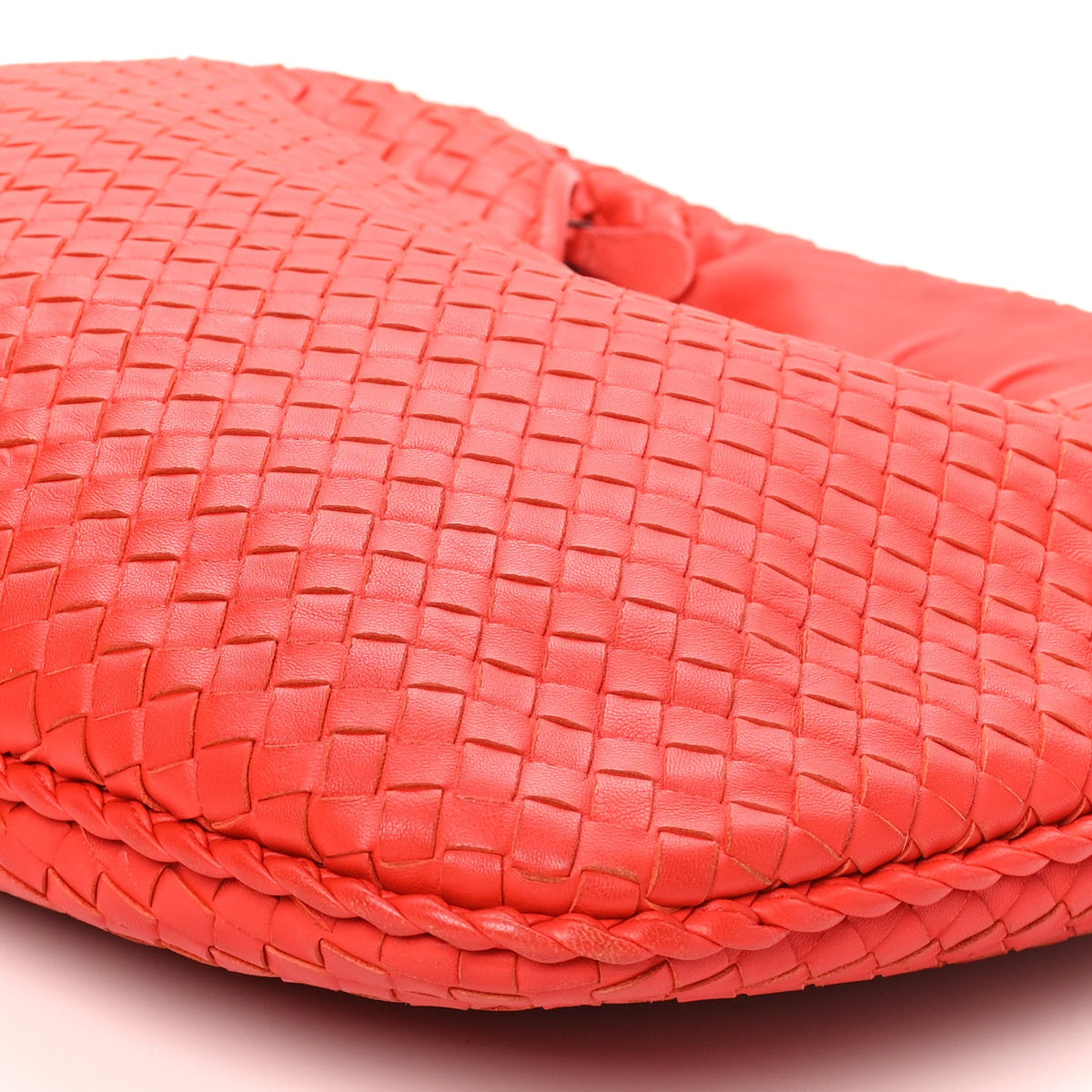 Nappa Intrecciato Large Veneta Hobo Red