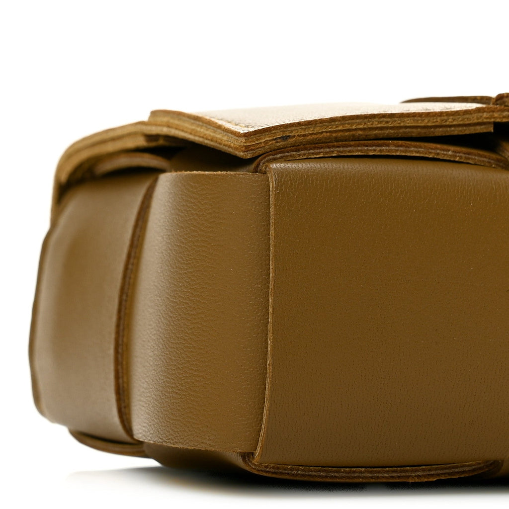 Lambskin Maxi Intrecciato Extra Mini Cassette Crossbody Bag Acorn