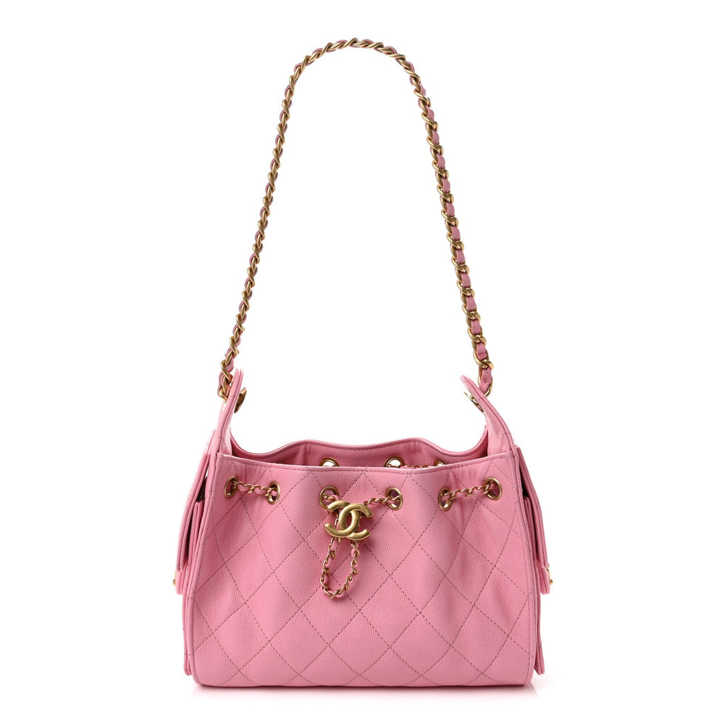 Caviar Quilted Mini Chanel 25 Handbag Light Pink