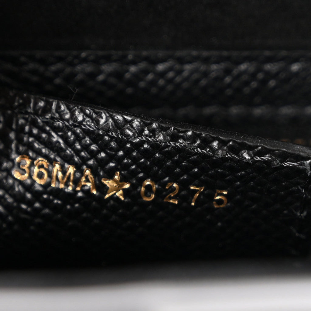 Grained Calfskin Saddle Bag With Strap Black