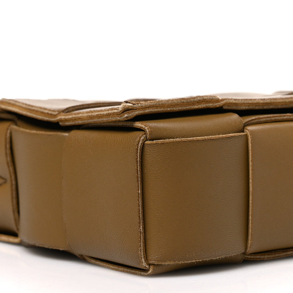 Lambskin Maxi Intrecciato Cassette Crossbody Bag Acorn