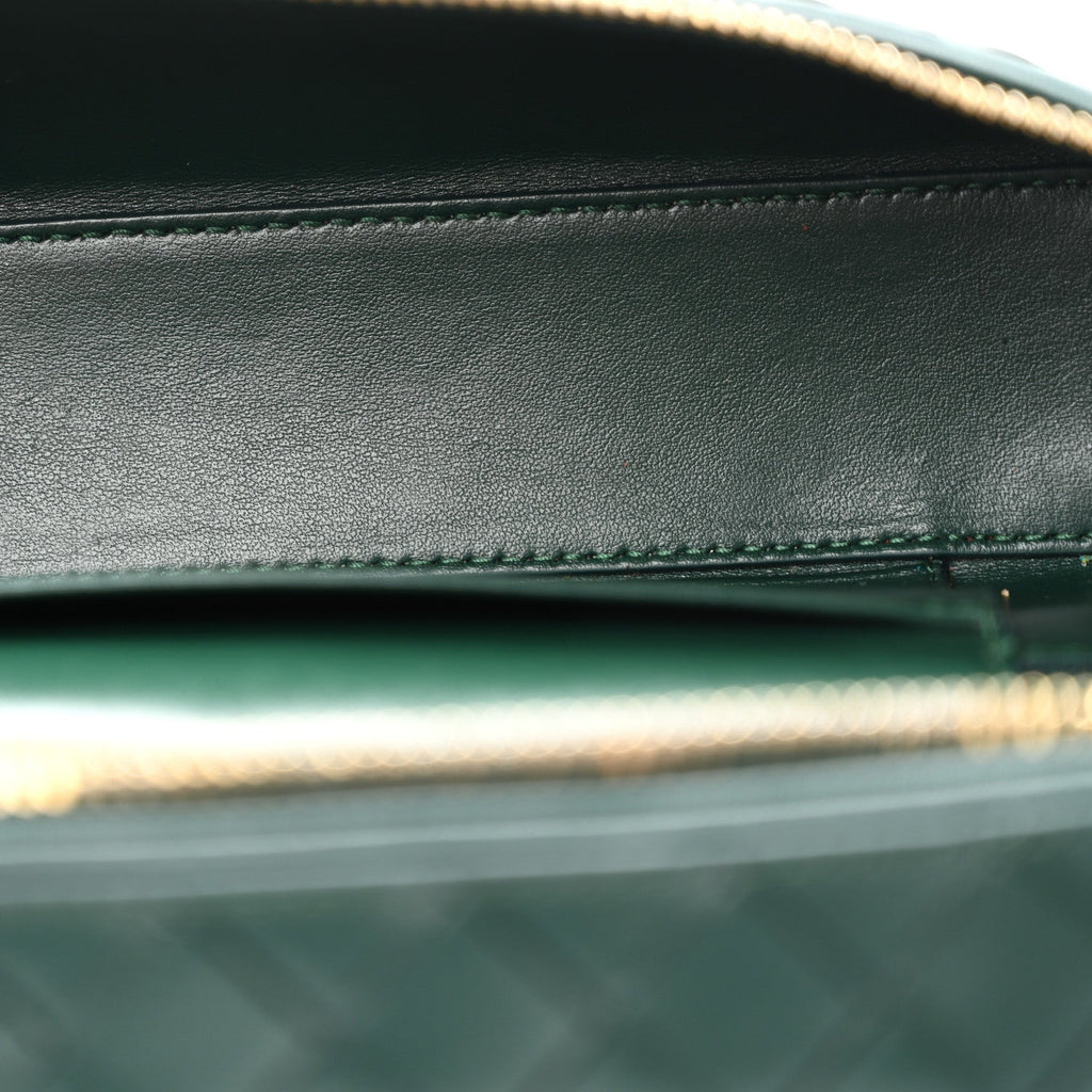Nappa Intrecciato Bang Bang Vanity Case Emerald Green