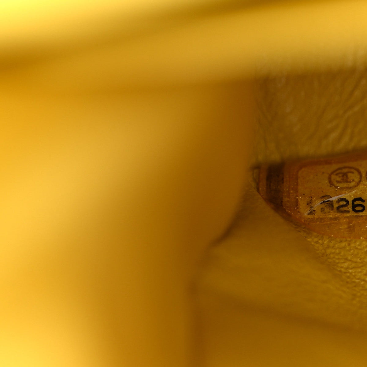 Lambskin Quilted Medium Double Flap Yellow