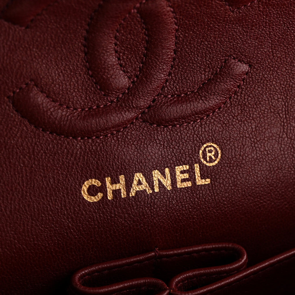 Lambskin Quilted Small Double Flap Black