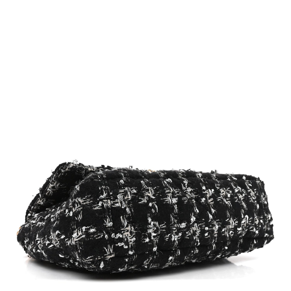 Tweed Quilted Large Chanel 19 Flap Black Silver Ecru