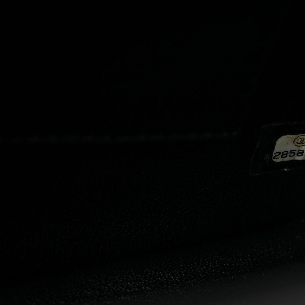 Lambskin Quilted Medium Trendy CC Flap Dual Handle Bag Black