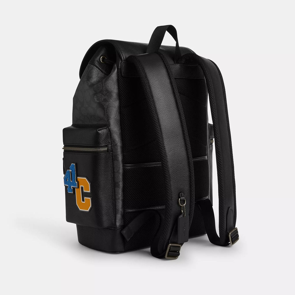 Coach Outlet Sprint Backpack In Signature Canvas With Patches