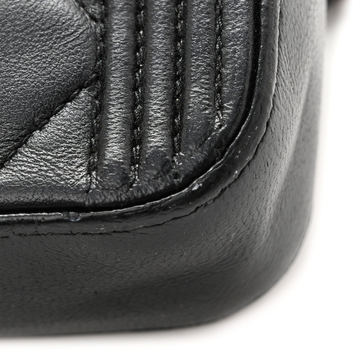 Lambskin Quilted Small Boy Clutch With Chain So Black