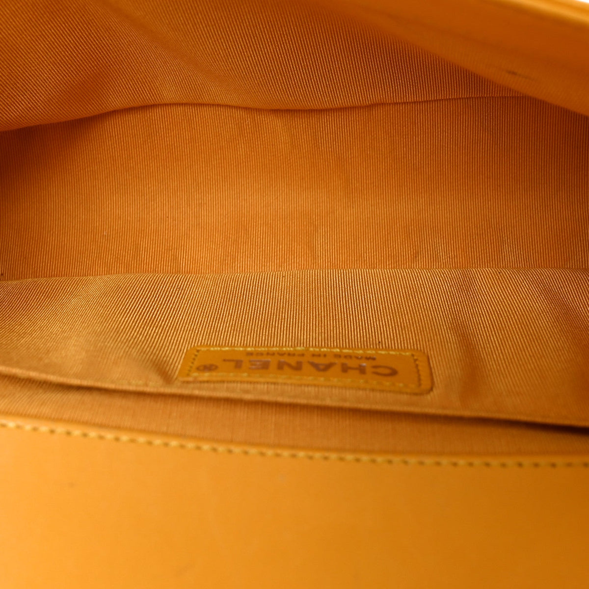 Lambskin Quilted Medium Boy Flap Yellow