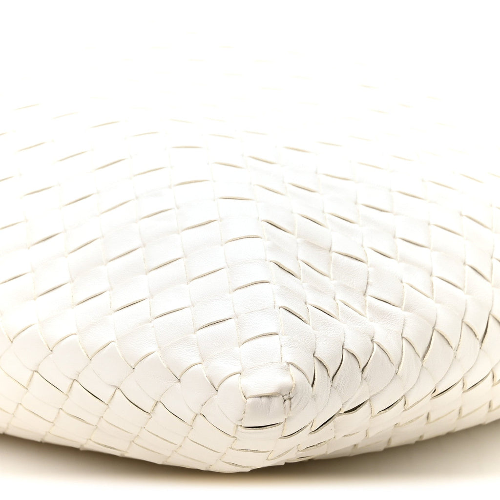 Calfskin Intrecciato Large Hop White