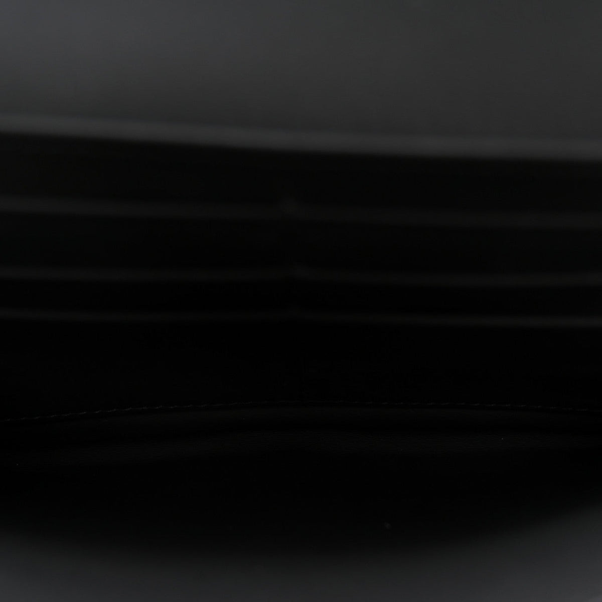 Ultra Matte Calfskin Saddle Chain Wallet Pouch Black