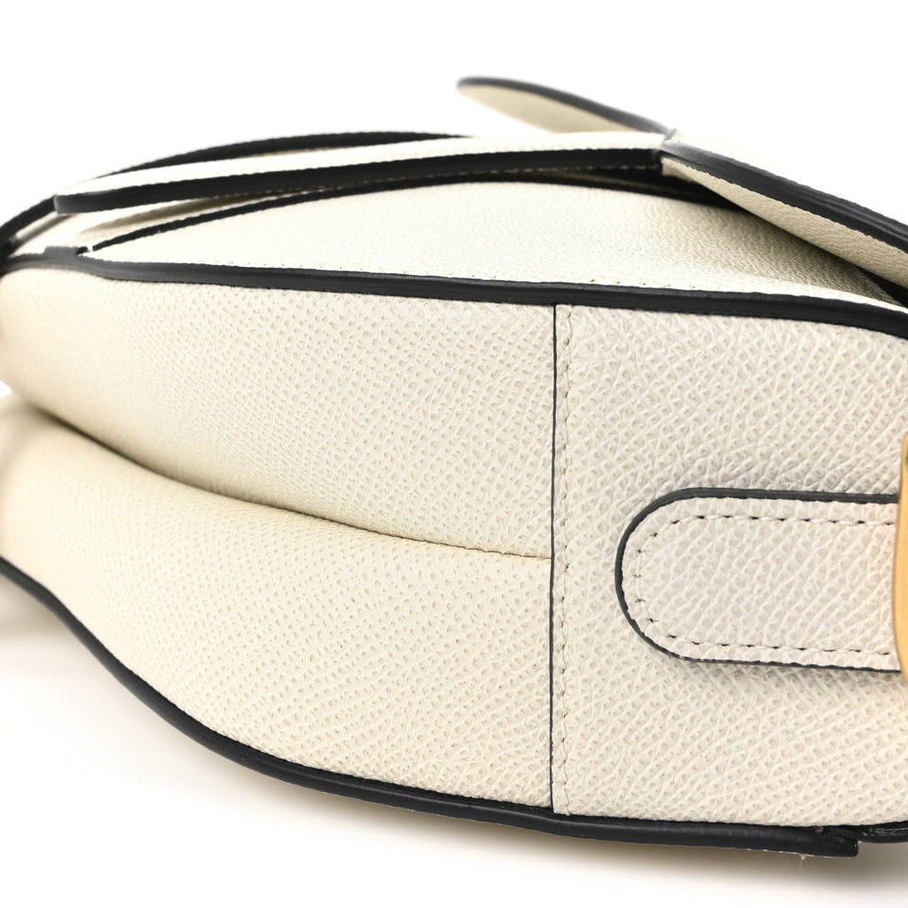 Grained Calfskin Saddle Bag Latte