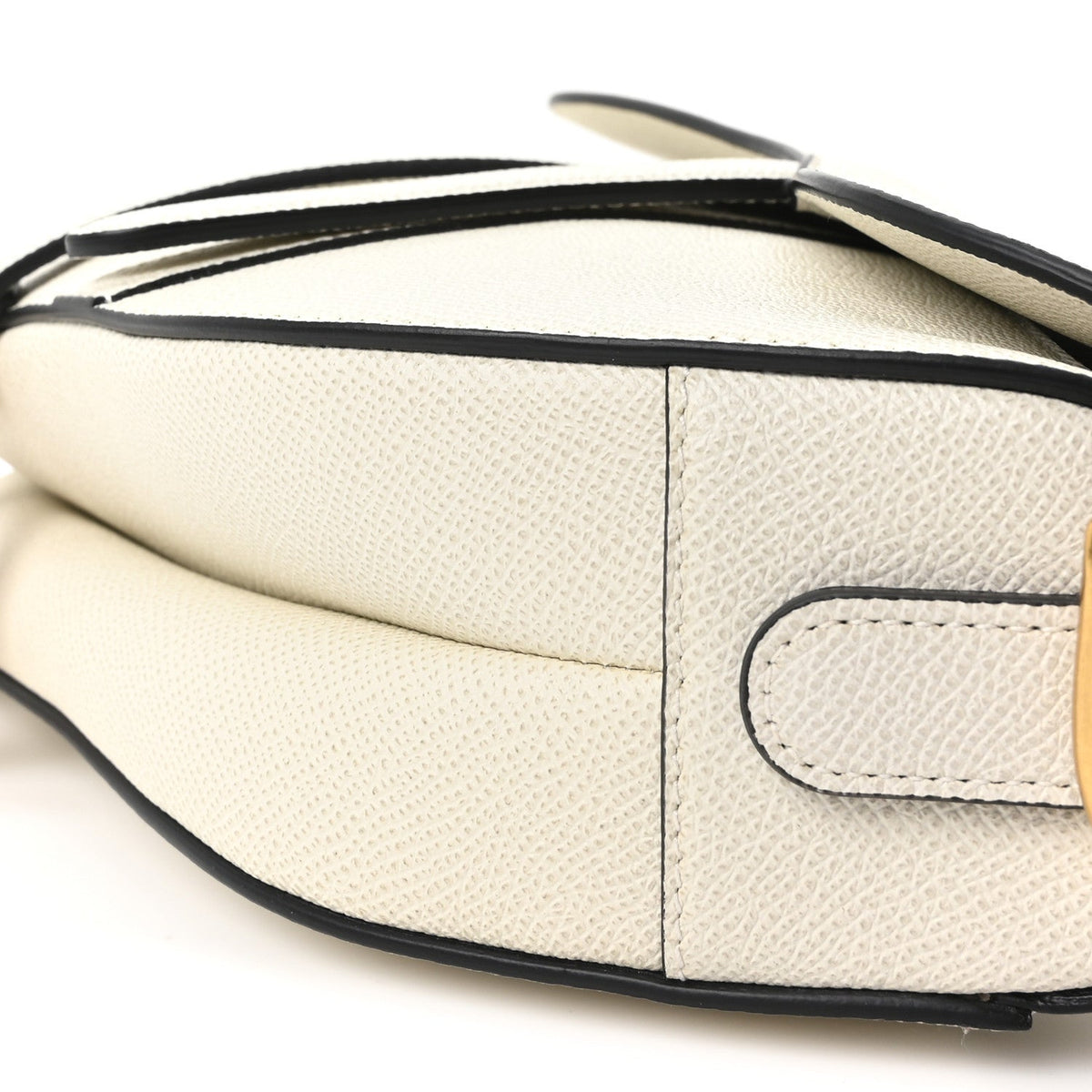 Grained Calfskin Saddle Bag Latte