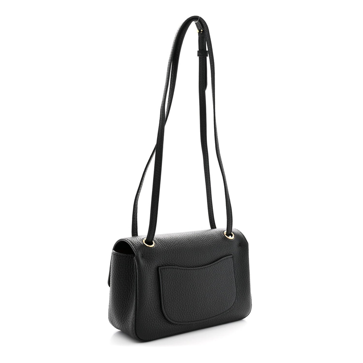 Grained Calfskin Mini Souplissimo Maxi Flap Black