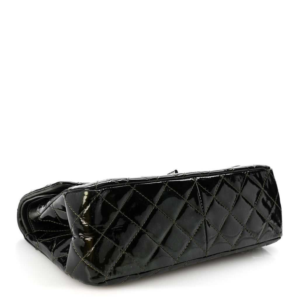 Patent Quilted 2.55 Reissue 226 Flap Green