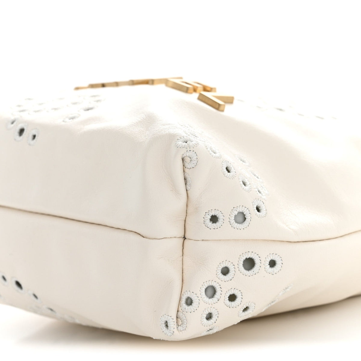 Calfskin Eyelet Mini Chanel 22  White