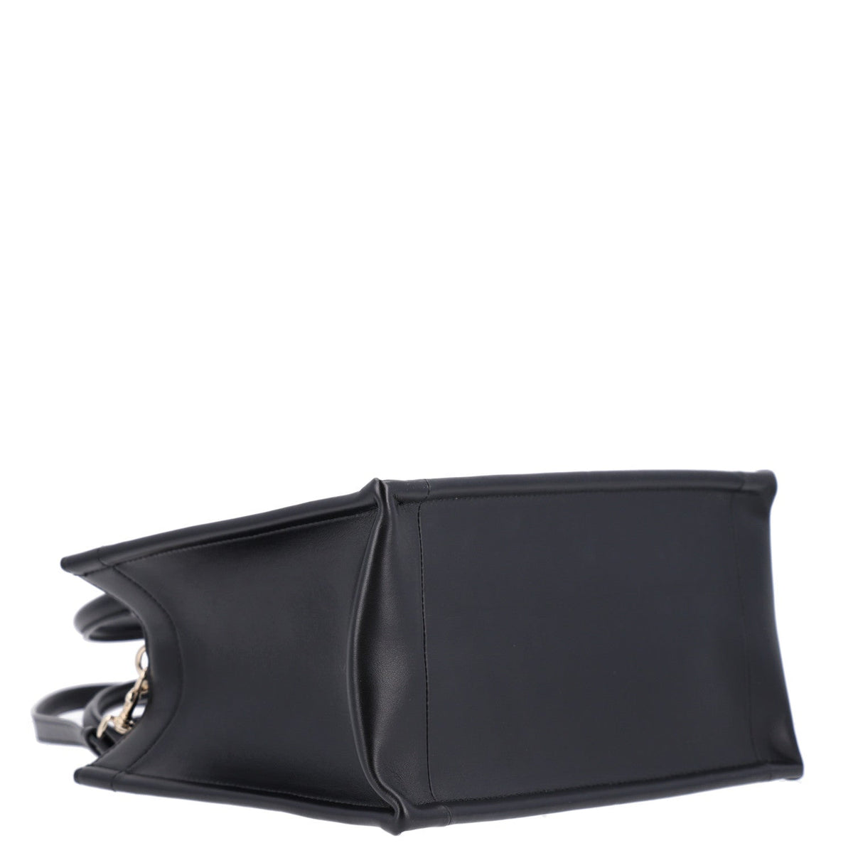 Calfskin Macro Cannage Small Book Tote Black