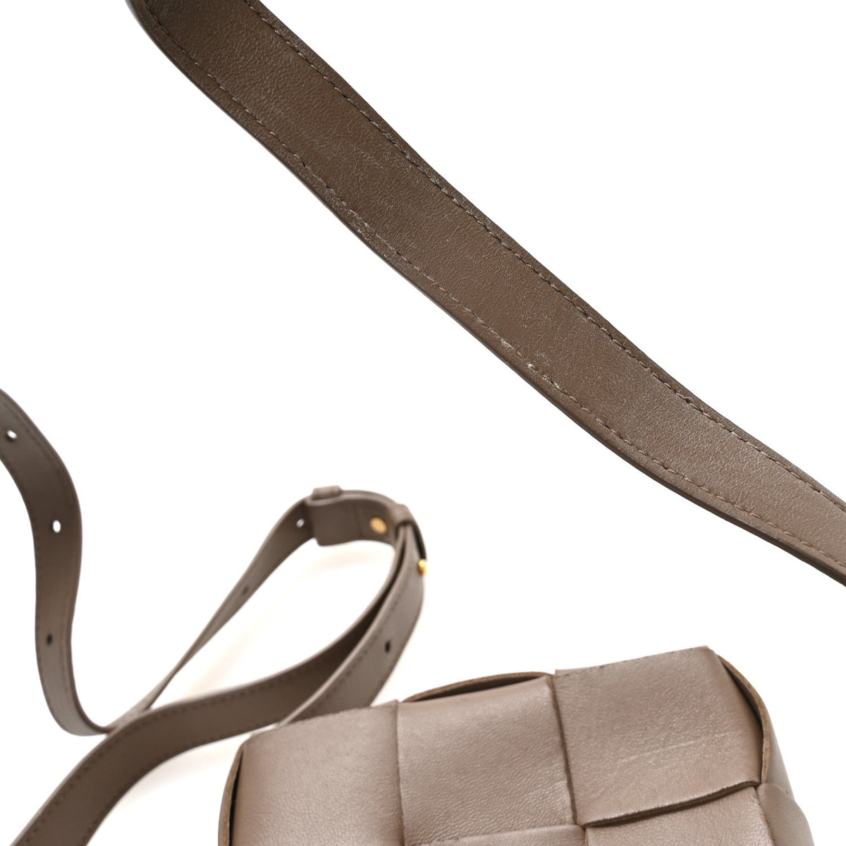 Lambskin Maxi Intrecciato Extra Mini Cassette Crossbody Bag Acorn