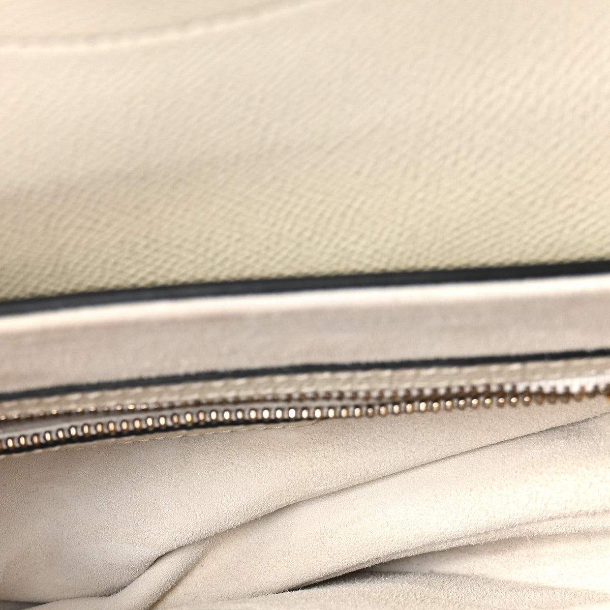 Grained Calfskin Saddle Bag White