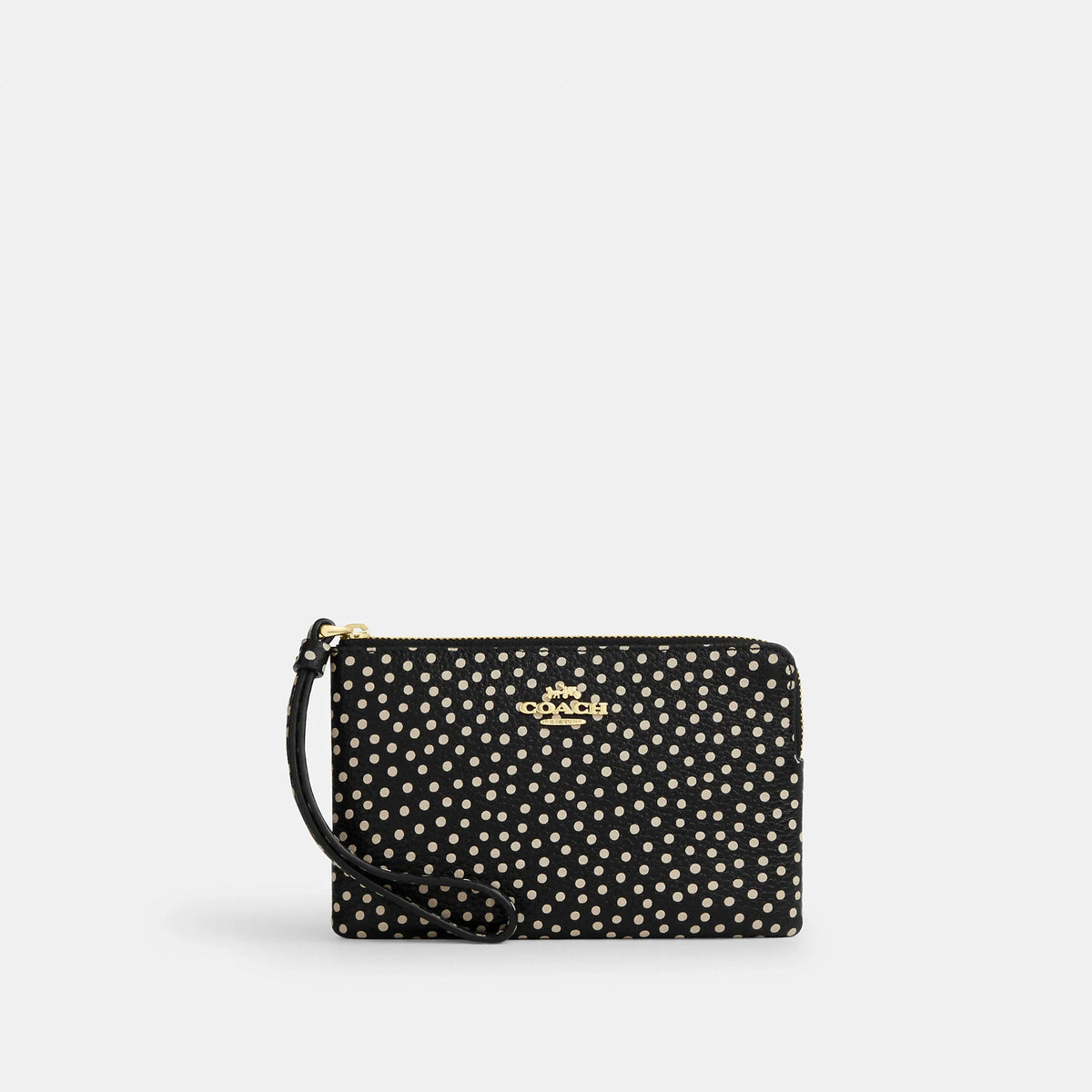 Coach Outlet Corner Zip Wristlet With Spot Print