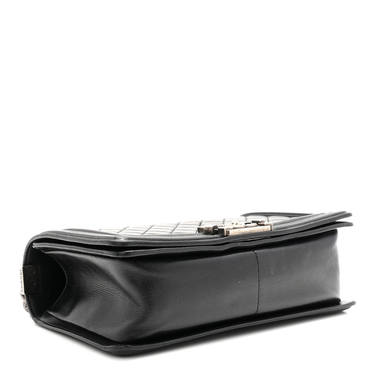 Lambskin Quilted Medium Boy Flap Black