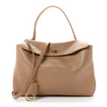 Smooth Calfskin Medium Rodeo Top Handle Handbag Latte
