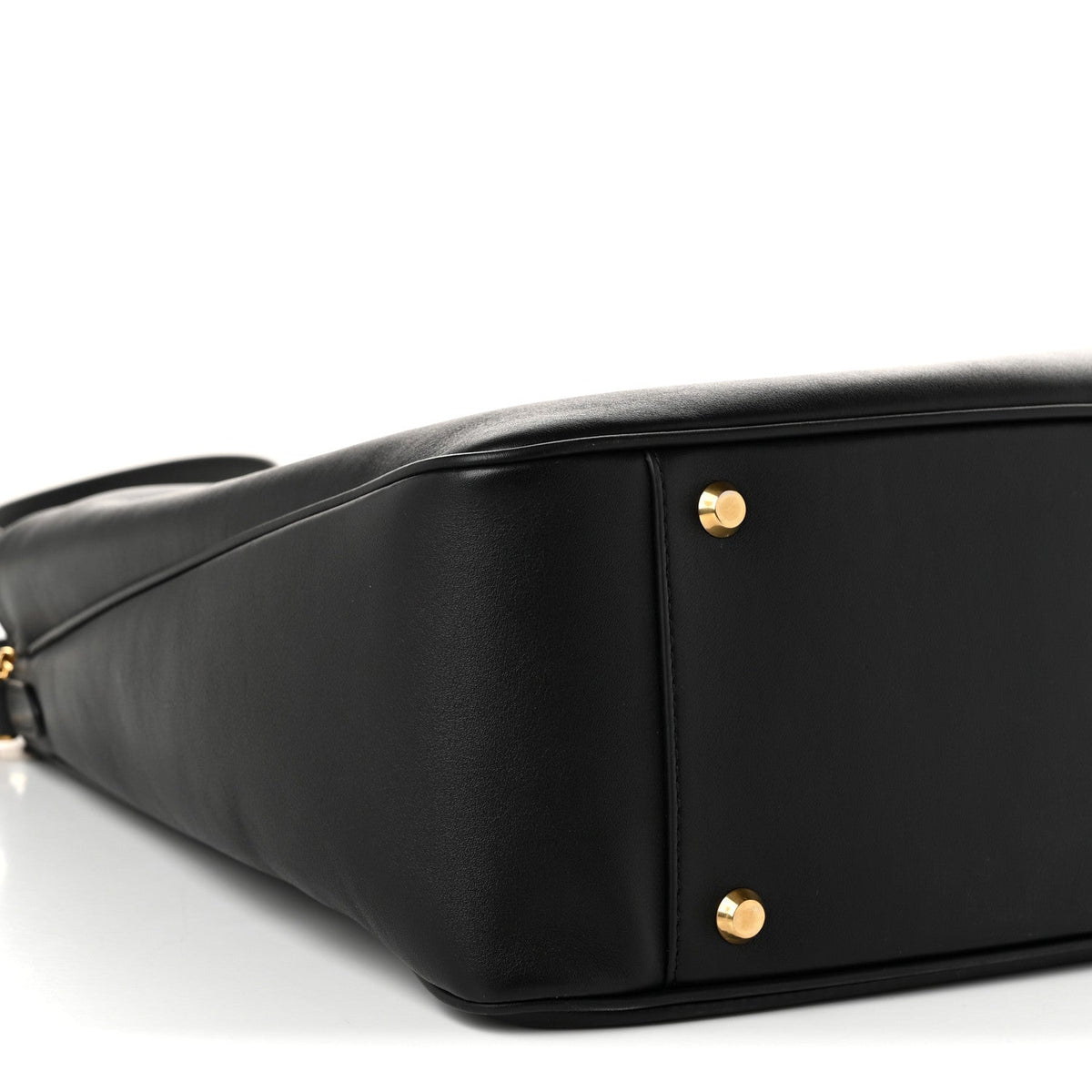 Natural Smooth Calfskin Medium Rodeo Hobo Black