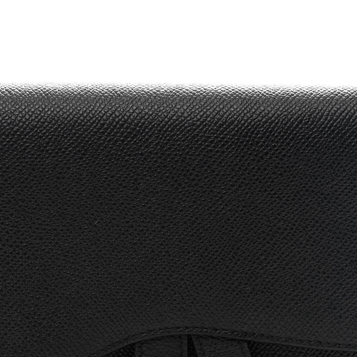 Grained Calfskin Saddle Pouch Bag Black