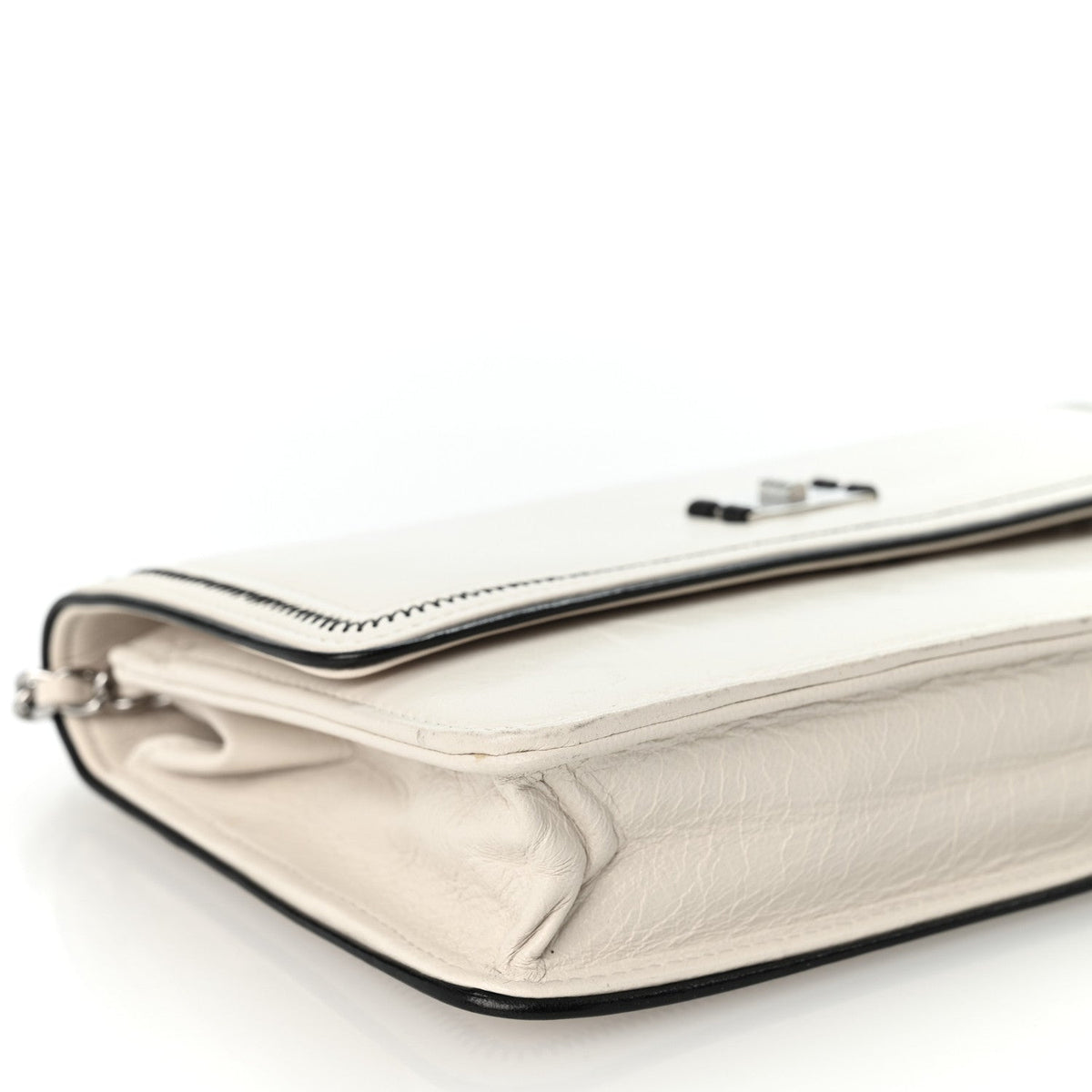 Lambskin Reissue Wallet On Chain WOC White